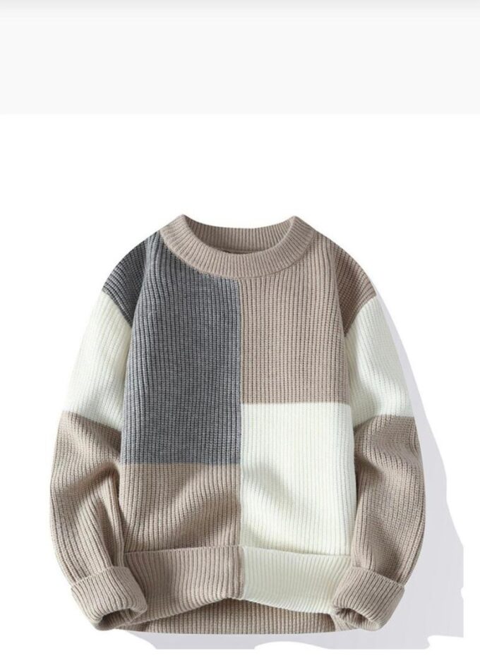Cream/Ash Colour Knitted Sweatshirt