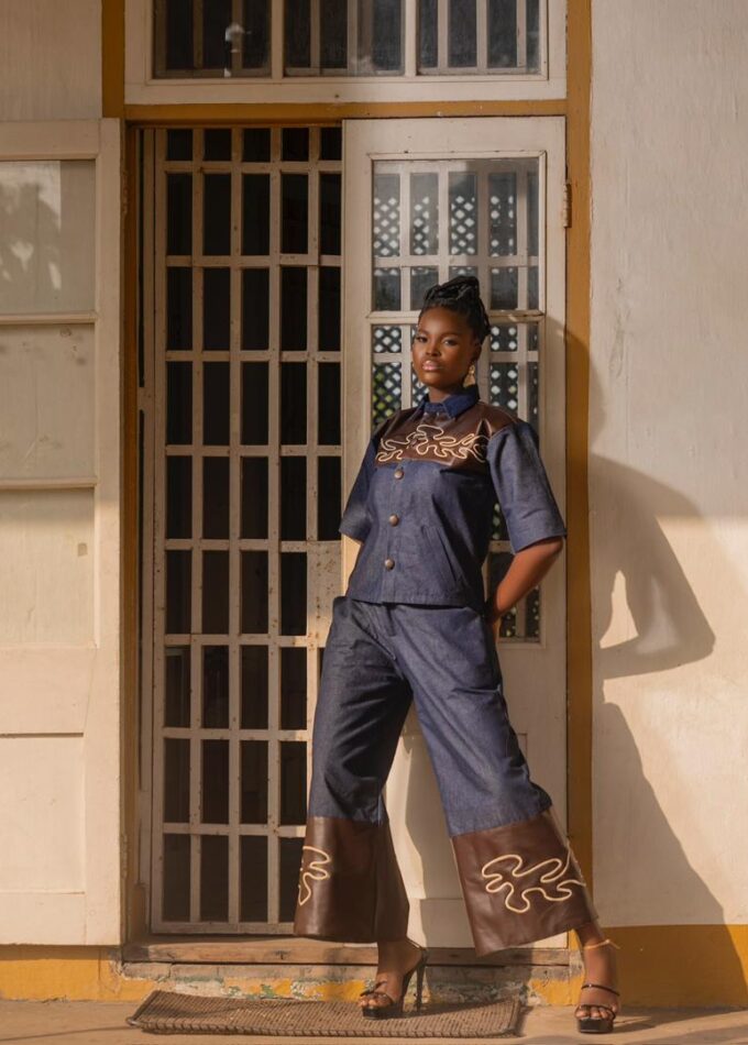 Eve embroidered pant set